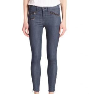 Rag & Bone Alice Moto Zipper Detail Skinny Leg Dark Wash Jean size 28